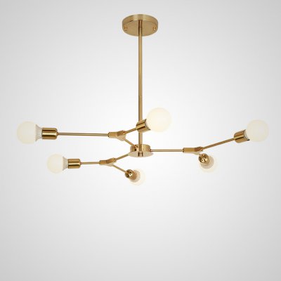 Люстра на штанге LATE D86 Gold ImperiumLoft 101722-26 Люстра на штанге LATE D86 Gold ImperiumLoft 101722-26