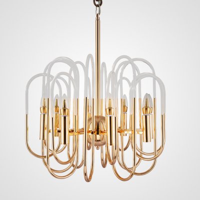 Люстра BRASS AND GLASS LOOP CHANDELIER D60 ImperiumLoft 101757-26