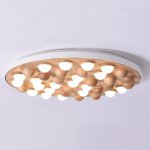 Потолочная люстра PIE D80 White/Light wood ImperiumLoft 101908-26