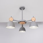 Потолочная люстр на штанге ROLLA 3 Gray ImperiumLoft 101991-26