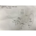 Светильник бра Лофт Экономсвет 10205/1wBK+GD