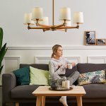 Люстра Jorgenson D85 Beige/Dark wood ImperiumLoft 102089-26