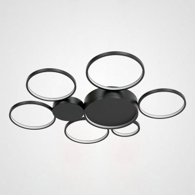 Потолочная люстра в виде колец TWINE 7 rings Black ImperiumLoft 102161-26