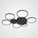 Потолочная люстра в виде колец TWINE 7 rings Black ImperiumLoft 102161-26