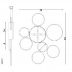 Потолочная люстра в виде колец TWINE 7 rings Black ImperiumLoft 102161-26