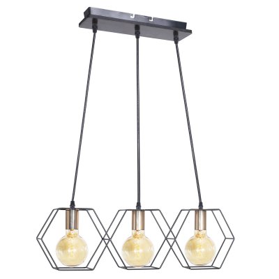 Подвесной светильник Экономсвет 10221/3BK+FG BK Подвесной светильник Экономсвет 10221/3BK+FG BK