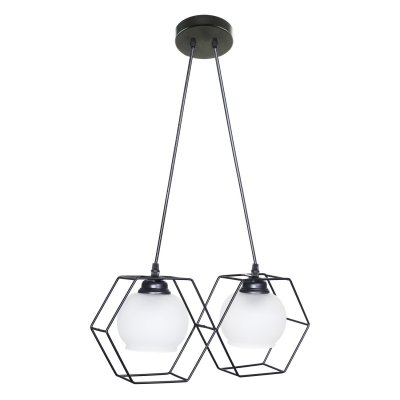 Подвесной светильник Экономсвет 10222/2BK BK+WT