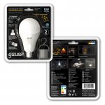 Лампа Gauss A60 8W 490lm 4100K E27 с Li-Ion аккумулятором LED (102402208)