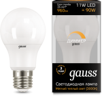 Лампа Gauss LED A60-dim E27 11W 960lm 3000К диммируемая (102502111)