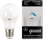 Лампа Gauss LED A60-dim E27 11W 990lm 4100К диммируемая (102502211)