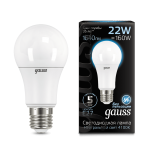Лампа Gauss LED A70 22W E27 1640lm 4100K (102502222)