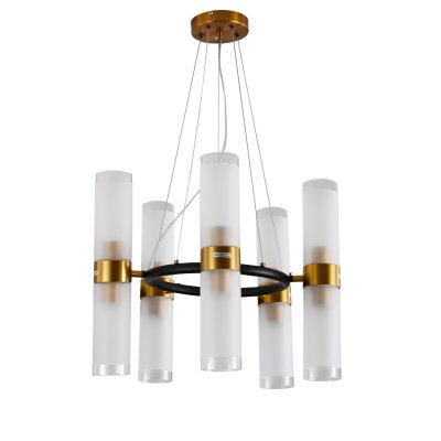 Подвесная люстра 10256/10BK+GD WT ЭкономСвет