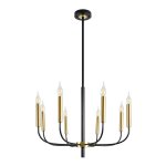 Люстра в стиле Лофт 10275/8BK+GD ЭкономСвет