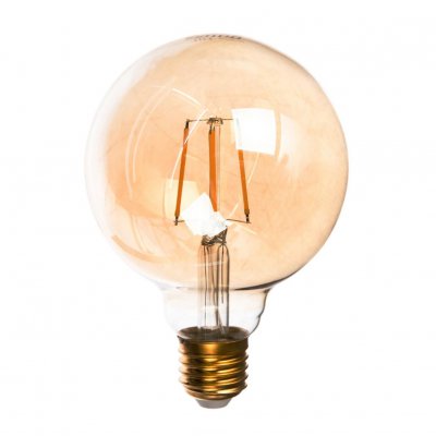 Лампа Gauss Filament ST64 6W 620lm 2400К Е27 golden диммируемая LED (102802006-D)