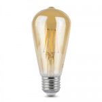 Ретро лампа Gauss LED Filament ST64 E27 6W Golden 550lm 2400К (102802006)