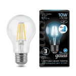Лампа Gauss LED Filament A60 E27 10W 970lm 4100К step dimmable 1/10/40