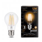 Лампа Gauss Filament А60 12W 1200lm 2700К Е27 LED (102902112)