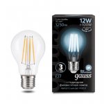 Лампа Gauss Filament А60 12W 1250lm 4100К Е27 LED (102902212)