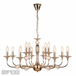 Подвесная люстра iLamp Aura 1030-8+4 Золотая