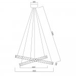 Светильник подвесной Divinare 1030/17 SP-144 GALASSIA