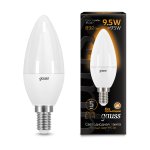 Лампа Gauss LED Свеча E14 9.5W 890lm 3000К (103101110)