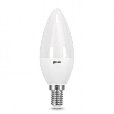 

Лампа Gauss Свеча 7W 550lm 6500К E14 шаг. диммирование LED1/10/100 (103101307-S), 103101307-S