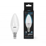 Лампа Gauss Свеча 6.5W 550lm 6500К E14 LED