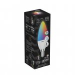 Лампа Gauss Свеча 6W E14 RGBW+димирование LED (103101406)