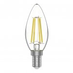 Лампа Gauss Basic Filament Свеча 4,5W 420lm 4100К Е14 LED (1031215)