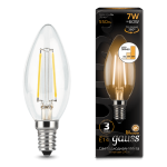Лампа Gauss LED Filament Свеча E14 7W 550lm 2700К step dimmable 1/10/50