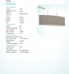 Текстильный светильник Eglo 31581 PASTERI
