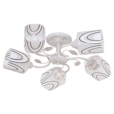 Светильник ЭкономСвет 104/5WG WT+BK