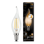 Лампа Gauss LED Filament Свеча на ветру E14 7W 550lm 2700K step dimmable 1/10/50