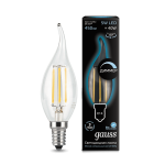 Лампа Gauss LED Filament Свеча на ветру dimmable E14 5W 450lm 4100K 1/10/50