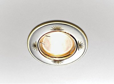 Светильник точечный Ambrella 104A CF SN/G сатин никель/золото MR16 ORGANIC SPOT Светильник точечный Ambrella 104A CF SN/G сатин никель/золото MR16 ORGANIC SPOT