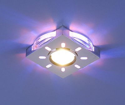 Светильник Elektrostandard 1051 хром/синяя подсветка Светильник Elektrostandard 1051 хром/синяя подсветка