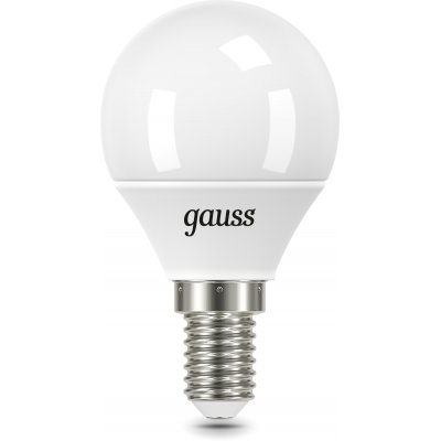 Лампа Gauss Шар 6.5W 550lm 6500K E14 LED Лампа Gauss Шар 6.5W 550lm 6500K E14 LED