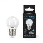 Лампа Gauss Шар 9.5W 950lm 6500K E27 LED