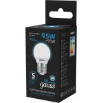 Лампа Gauss Шар 9.5W 950lm 6500K E27 LED