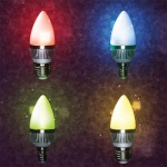 Набор цветных колпачков и диодная лампа Gauss Led B35 Candle 3W E14 4100K