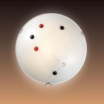 Настенно-потолочный светильник Сонекс 106 хром/белый/декор черн/красн KAVE