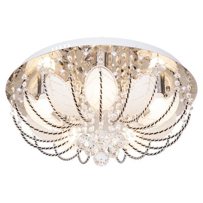 Люстра круглая Экономсвет 10703/5CR RC WTLED