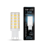 Лампа Gauss LED G9 AC185-265V 5W 520lm 4100K керамика (107309205)