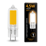 Лампа Gauss LED G4 AC220-240V 4.5W 380lm 3000K Glass (107807104)