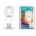 Лампа Gauss Smart Home A60 10W 1055lm 2700-6500К E27 изм.цвет.темп.+диммирование LED (1080112)