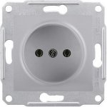 SE Sedna Алюминий Розетка 1-я б/з (SDN2900160)