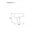 Декоративная настольная лампа Divinare DENTON 1083/06 TL-1