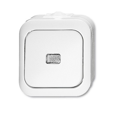 Выключатель проходной IP44 для открытого монтажа Duro 2000 WW чисто-белый [BJE2601/7 WW] 1085-0-1396