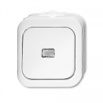 Выключатель проходной IP44 для открытого монтажа Duro 2000 WW чисто-белый [BJE2601/7 WW] 1085-0-1396