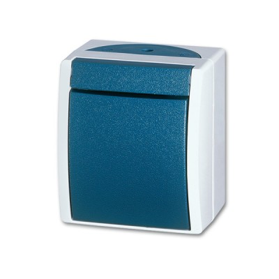 Выключатель/переключатель IP44 открытого монтажа серо-зеленый OCEAN [BJE2601/6 W-53] 1085-0-1603